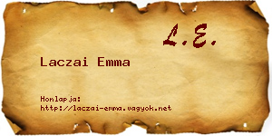 Laczai Emma névjegykártya