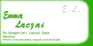 emma laczai business card